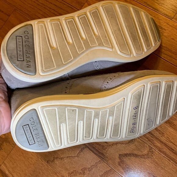 Cole Haan Grand OS Men's Gray Suede Wingtip Oxford Lace-Up Sneakers Size 10 - Picture 7 of 9